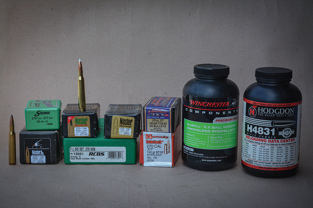 Bullet selection is huge for the 270 Winchester that serves to increase versatility. Handloaders can readily duplicate factory load performance.